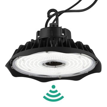 12 in. 200-Watt Integrated LED Motion Sensor High Bay Indoor/Outdoor UFO Light with 26000 Lumens 5000K - JONATHAN Y